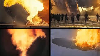 Hindenburg Disaster  4 Different Rare Angles  HD Colorization [upl. by Albemarle]