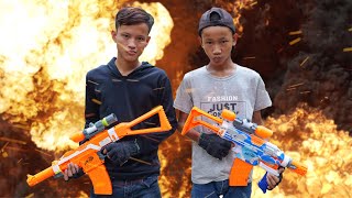 NERF WAR FREE FIRE IS REAL BATTLE 2 [upl. by Pantia178]