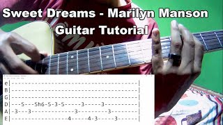 Marilyn Manson  Sweet Dreams Live With Tyler Bates Intro Guitar Tab [upl. by Ardeid100]