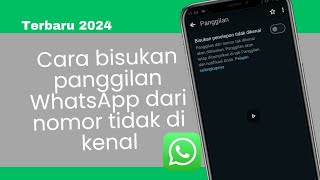 cara bisukan whatsapp dari nomor tak dikenal edarnimakmur [upl. by Audri]