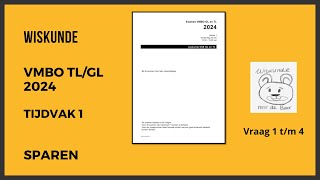 Wiskunde Examen Vmbo GLTL 2024 Tijdvak 1 Opg 01 tm 03 [upl. by Rocher]