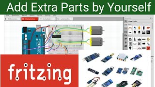 How to add extra parts in fritzing [upl. by Okiek567]