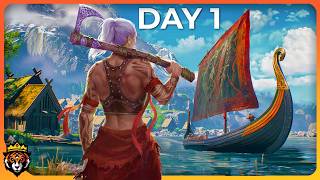 DAY 1 First Look at this New EPIC Viking Survival Game [upl. by Aknaib]