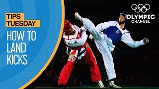 Taekwondo  How to land kicks through blocks  Olympians Tips [upl. by Lankton842]