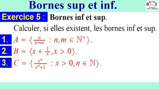 bornes supérieures et inférieures Exercice corrigé [upl. by Thaxter]