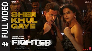 FIGHTER Sher Khul Gaye Full Video Hrithik Deepika VishalSheykhar Benny Shilpa Kumaar [upl. by Atinal991]