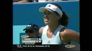 2002 New Haven  Hingis vs Stevenson amp Davenport vs Myskina amp V Williams vs Hantuchova [upl. by Dickerson]