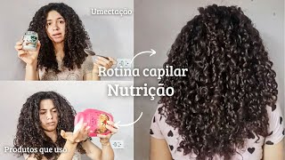 ROTINA CAPILAR de NUTRIÇÃO no meu CABELO CACHEADO produtos finalização umectação ✨ [upl. by Dougherty]