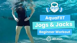 Jogs amp Jacks Complete AquaFIIT Workout Anyone Can Do It [upl. by Inol]