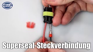 HELLA  Crimpen einer Superseal Steckverbindung [upl. by Akemak]