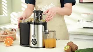 600W Electric Power Juicer Machine 2 Speed Stainless Steel Juice Extractor Household Fruit Ve [upl. by Reinaldo]