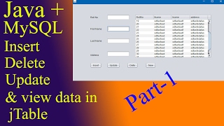 Java And MySQL  How To Insert Update Delete And Display Data In jTable Part1 With Source Code [upl. by Aratehs]