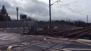 Kingsknowe Station Level Crossing  East Lothian 27012018 [upl. by Ahsiemal]