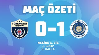 MAÇ ÖZETİ  Nesine 3 Lig 2 Grup  Türk Metal 1963 Spor 01 Eti Gübre Mazıdağı Fosfat Spor [upl. by Kellene574]