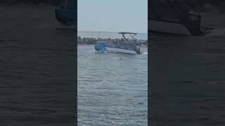 COOL PONTOON BOAT IN THE INLET – FUN AND RELAXATION AT THE VENICE FLORIDA JETTY [upl. by Clyve558]