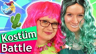 DIY KARNEVAL KOSTÜME selber machen  Fasching Ideen Kaktus vs Meerjungfrau Sonntagschallenge 201 [upl. by Center]