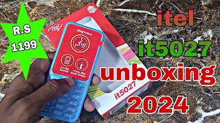 itel it5027 Keypad Feature Phone Unboxing 2024  Big Display FM Recording Big Battry [upl. by Nwahsad]