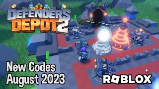 Roblox Defenders Depot 2 New Codes August 2023 [upl. by Ayouqes]