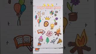 Page filling ideas✨filling pages drawing stickerdesign viralvideos [upl. by Tselec]