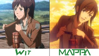 Wit Studio VS MAPPA  Attack on Titan 4 Season [upl. by Frech299]