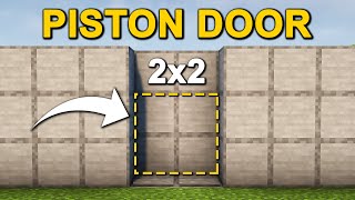 The EASIEST 2x2 Piston Door in Minecraft 121 Tutorial [upl. by Bonnell]