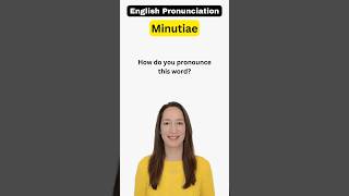 How to pronounce MINUTIAE correctly [upl. by Tama]