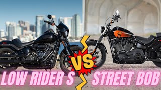 Harley Davidson Low Rider S VS Street Bob  Which is right for you Comparing the softail models [upl. by Clova511]