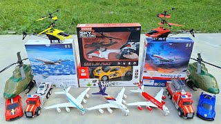 Unboxing Pesawat Terbang  Airbus Garuda Flying Helicopter Rc Airline Fire Rescue Rc Racing Cars [upl. by Wylde]