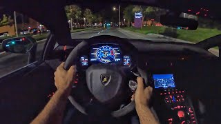 Lamborghini Aventador LP7804 Ultimae POV Night Drive 3D AudioASMR [upl. by Cott]