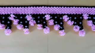 DOOR HANGING TORAN FROM WOOLEN HANDMADE TORAN VERY EASY  DIY  HOW TO MAKE DOOR HANGING TORAN [upl. by Ama542]