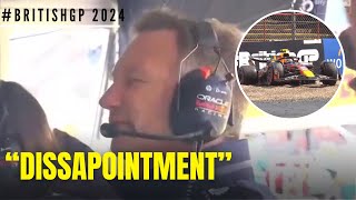 Christian Horner DISSAPOINTED Reaction after Sergio Perez ended up in the gravel at British GP Quali [upl. by Asirb988]