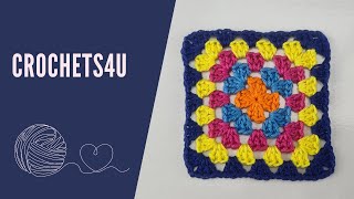 Leren haken Granny Squares haken Stapvoorstap Tutorial [upl. by Maillw]