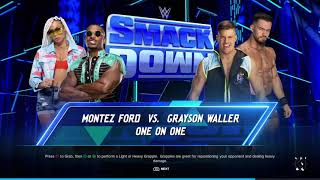 WWE 2K24  Smackdown 08092024 Montez Ford VS Grayson Waller [upl. by Petigny]