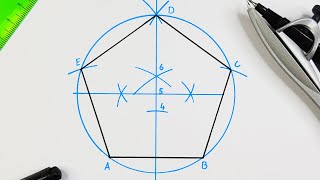 How to draw a pentagon  Method 3 [upl. by Nadruoj]