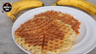 Bananenwaffeln Rezept  Waffeln ohne Zucker schnell und leicht zubereitet  NaDas Welt Rezepte [upl. by Onitram]