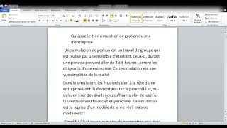 Simulation de gestion d’entreprise Qu’appelleton simulation de gestion [upl. by Meghan]