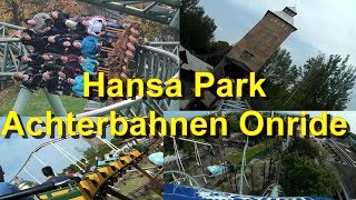 Hansa Park Achterbahnen onride POV – Der Schwur des Kärnan – Fluch von Novgorod – Nessie [upl. by Otreblig]