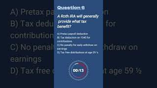 Tax Quiz  What is the primary advantage of a Roth IRA [upl. by Noemi]