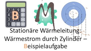 321 Stationäre Wärmeleitung Wärmestrom durch mehrschichtigen Zylinder  Rohr berechnen  Beispiel [upl. by Elehcir378]