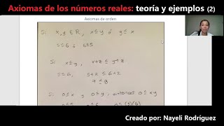 Axiomas de los números reales teoría y ejemplo PARTE 2 [upl. by Marcellus]