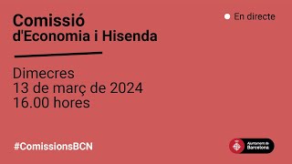 Comissió d’Economia i Hisenda 130324 [upl. by Ahsram]