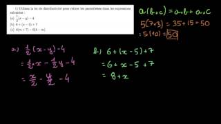 Appliquer la distributivité dans des expressions algébriques [upl. by Atneuqal]