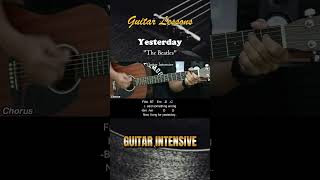 Yesterday  The Beatles  EASY Guitar Tutorial with Chords  Lyrics  Guitar Lessons guitarlessons [upl. by Noemis]