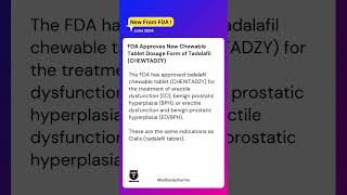 FDA approval tadalafil chewable tablets chewtadzy [upl. by Jeremie]