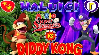 ASM Waluigi Vs Diddy Kong Mario Super Sluggers Baseball Match [upl. by Ellatsyrc263]