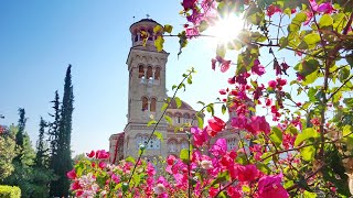 Tour around the monastery and church of Agios Nektarios on Aegina island in Greece [upl. by Meghan]