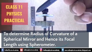 Spherometer  Class 11 Physics Practicals  Karachi Board [upl. by Dlanor]