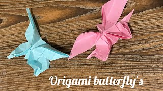 Origami Paper butterfly 🦋 [upl. by Nylarahs]