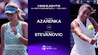 Victoria Azarenka vs Natalija Stevanovic  2023 sHertogenbosch Round 1  WTA Match Highlights [upl. by Ilatan237]