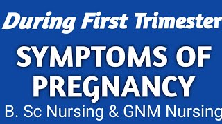 FIRST TRIMESTER SYMPTOMS OF PREGNANCY [upl. by Okiam]